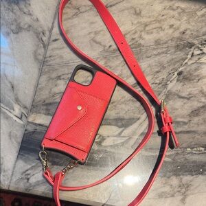 14 plus Bandolier Red phone crossbody